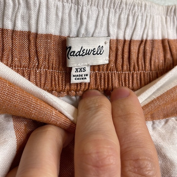 Madewell vertical stripe linen wide leg high rise pants - Picture 4 of 6